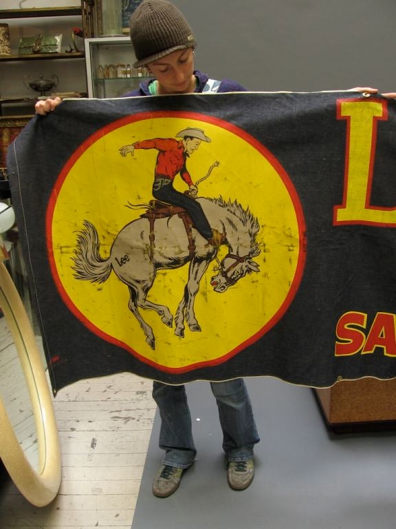 American Lee Rider Cowboy Pants Denim Banner