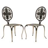 Pair of Thinline Cast Aluminum Chairs