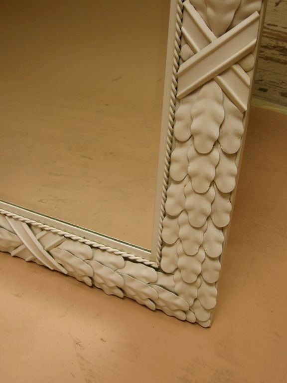 Tole Mirror, Oak Leaf Motif