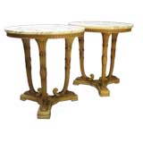 Pair of Marble Top Tables (in the style of Grosfeld House)