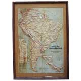 Papier Mache' Relief Map of South America