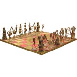 Vintage Great Surrealistic Chess Set