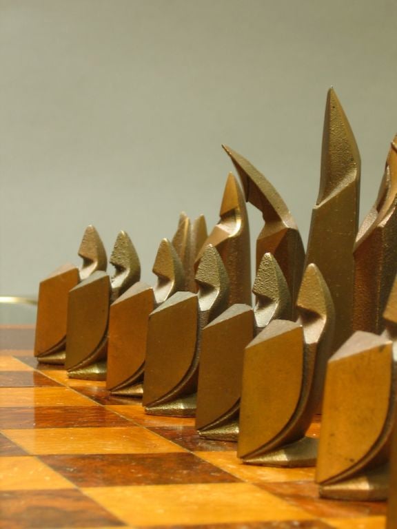 Bronze Fantastic Futurist Chess Set