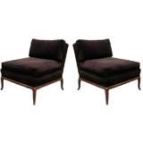 Pair of Robsjohn-Gibbings Style Slipper Chairs