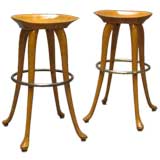 Vintage PAIR OF ANIMALISTIC COUNTER STOOLS