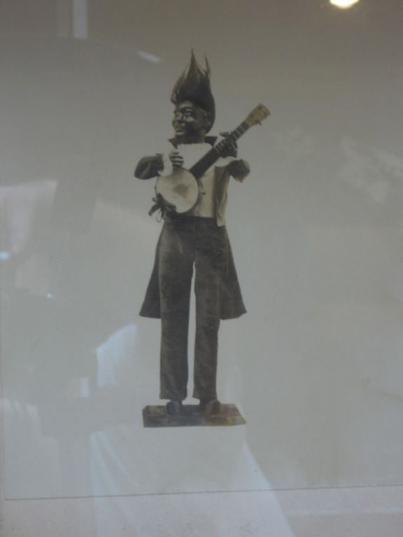 Albumen Print of Black Minstrel Marionette