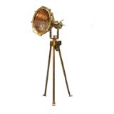 Vintage Solid Brass and Copper Nautical Spotlight