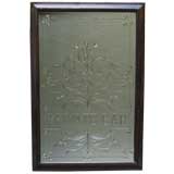 Beautiful Engraved Mirror "Private Bar"