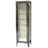 Antique Tall, Thin Medical Cabinet