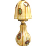 Petite Italian Glass Mushroom Shaped Lamp