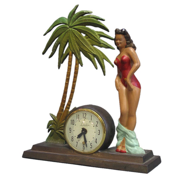 Very Rare, Campy Souvenir, Late 40's Clock
