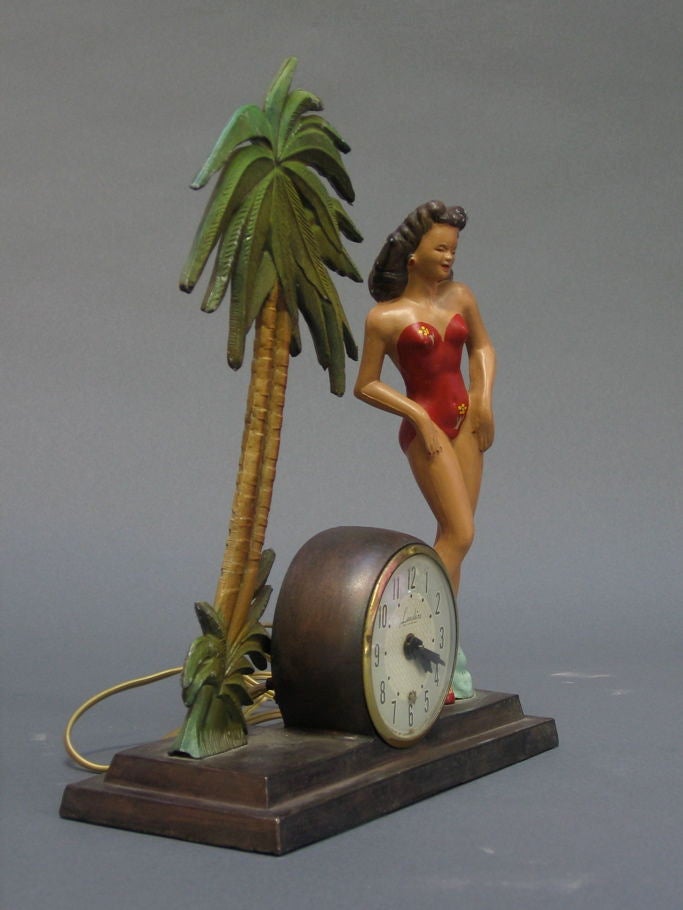 American Very Rare, Campy Souvenir, Late 40's Clock