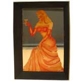 Reverse Engraved and Air Brushed Mirror