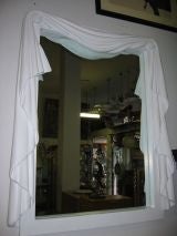 Plaster mirror with drape motif Plaster mirror with drape motif