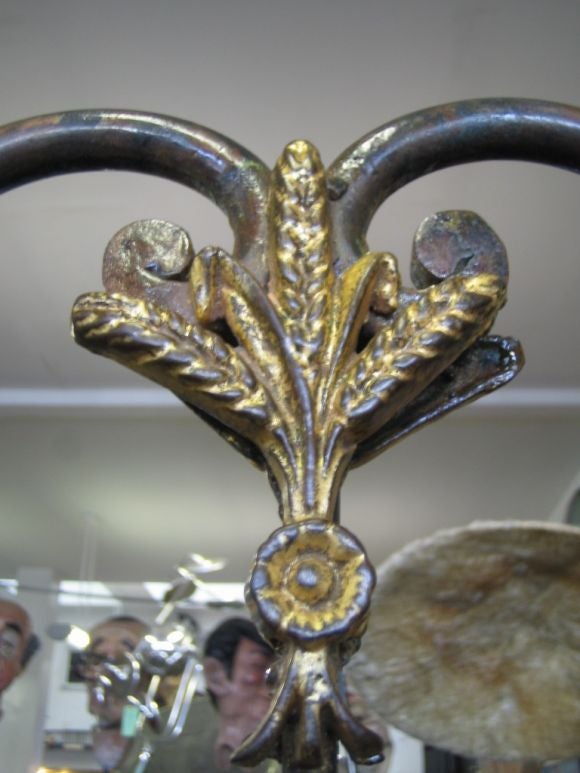 Wrought Iron Cheval mirror