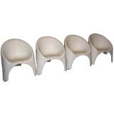 Set of 4 Architectural Fiberglass chairs