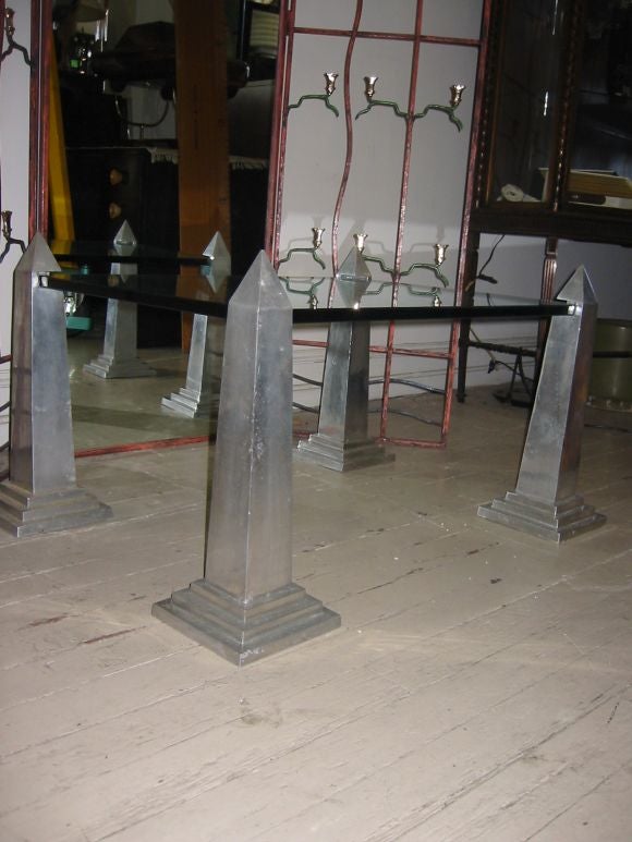 Arthur Court obelisk coffee table