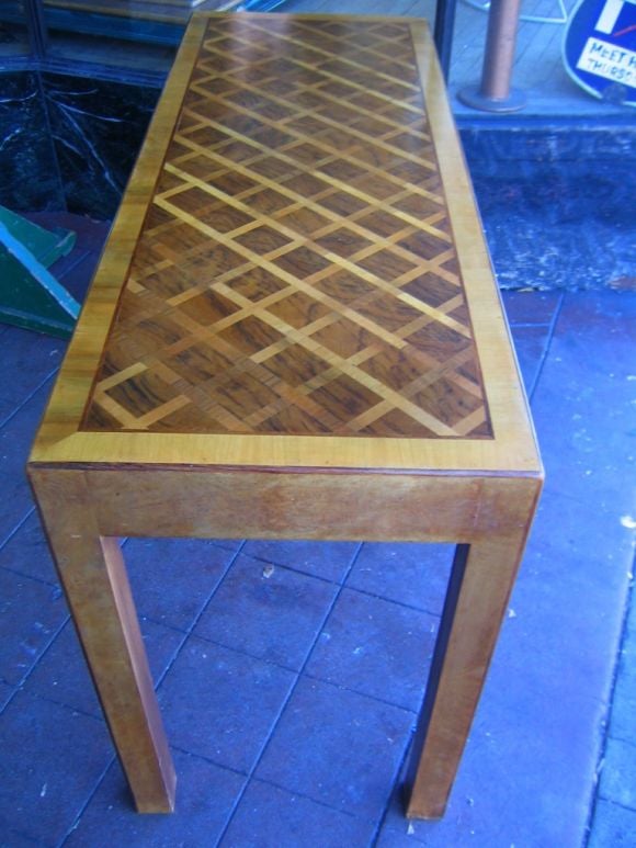Oyster Burl Console Table