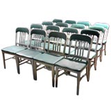 16 Matched General Fireproofing Slat-back Chairs