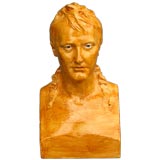 Plaster Napoleon Bust Electrified With Lighted Eyes