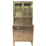 Vintage "Hoosier" Style Stainless Steel Cabinet