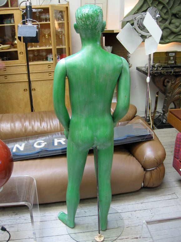Mid-20th Century Green Wood Grained Mannequin