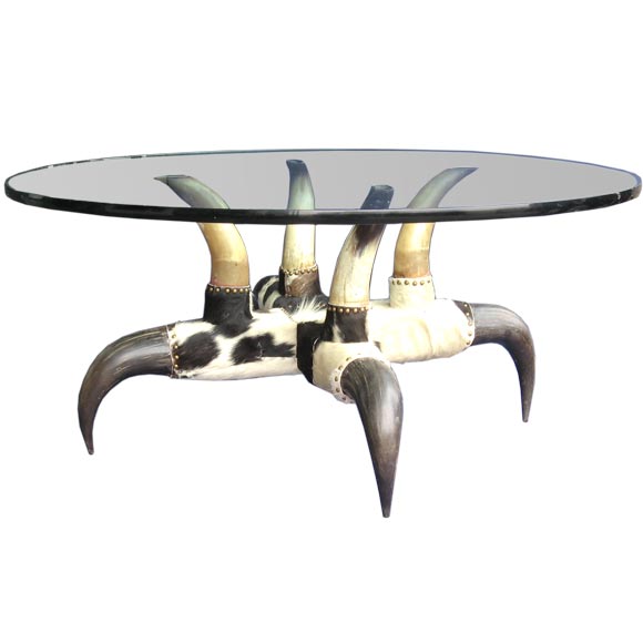Steer Horn Coffee Table at 1stDibs