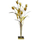 Brass Lamp in the Form of Plant