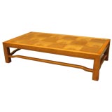 Low Myrtle Wood Parquet Coffee Table