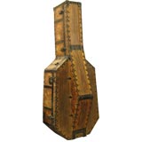 Antique Large Industrial Age Double Bass Case