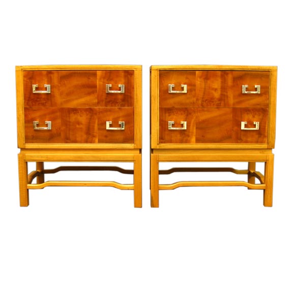 Ray See Design, Pair of Small Myrtle Wood Dressers