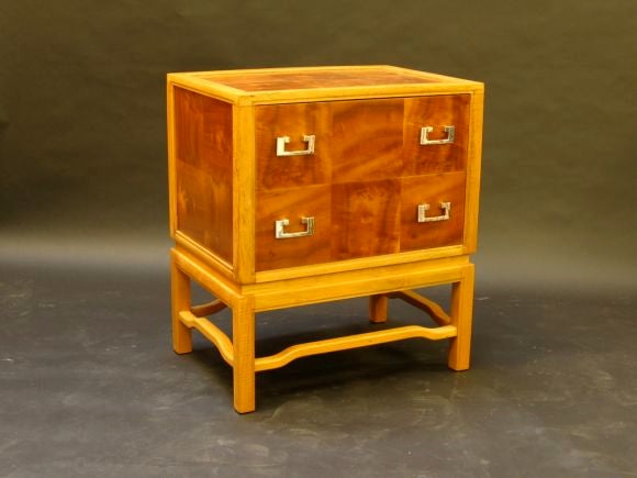 American Ray See Design, Pair of Small Myrtle Wood Dressers