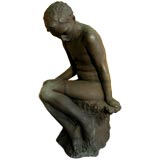 Cast Bronze Figure of an Adolescent Boy
