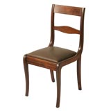 Set of 8 mid century Rosewood with bass inlay dining chairs.