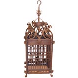 Oversized hand wrought iron electrified lantern