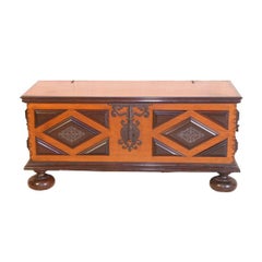 19C Carved Box Chest