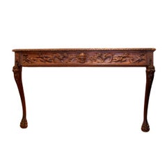 Period Revival 19C Carved Console Table