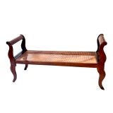 Brazilian Rosewood Caned Bench