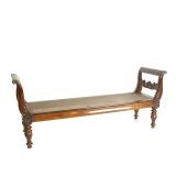 Carved Empire Rosewood Caned Daybed