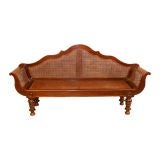 Antique 19C Brazilian Rosewood Caned Sofa