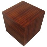 Zebrawood cube end table Zebrawood cube end table