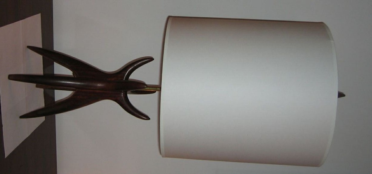 Walnut Vladimir Kagan Table Lamp
