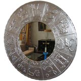 Large gilt zodiac mirror