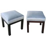 Pair of Mahogany Upholstered Stools