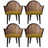Vintage Set of 4 Harvey Probber Tub Chairs