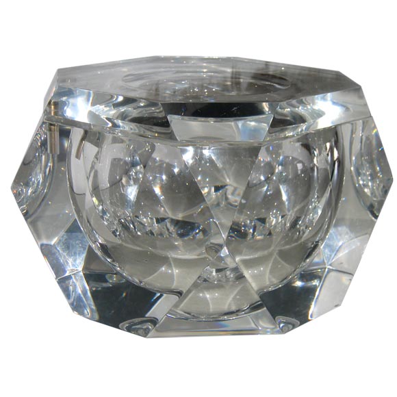 Giant Faceted Lucite Ice Bucket