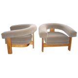Vintage Pair of Milo Baughman Club Chairs