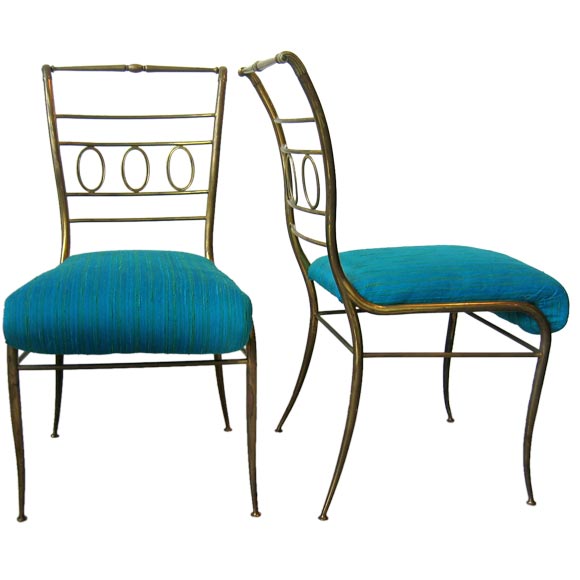 Single  Brass Occasional Chair