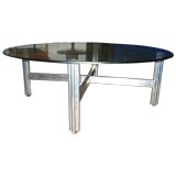 Jens Risom Aluminum 
Glass Coffee Table