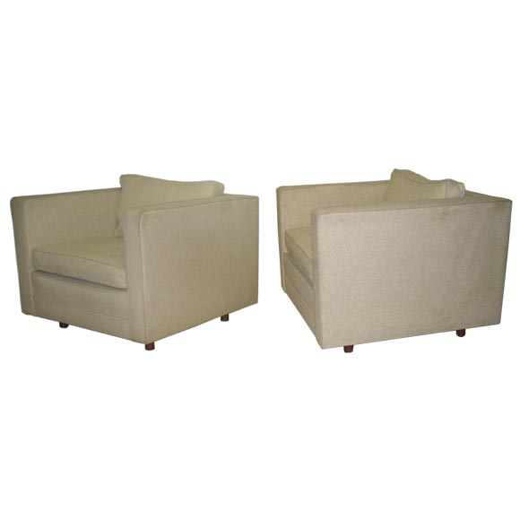 Pair Dunbar Cube chairs
